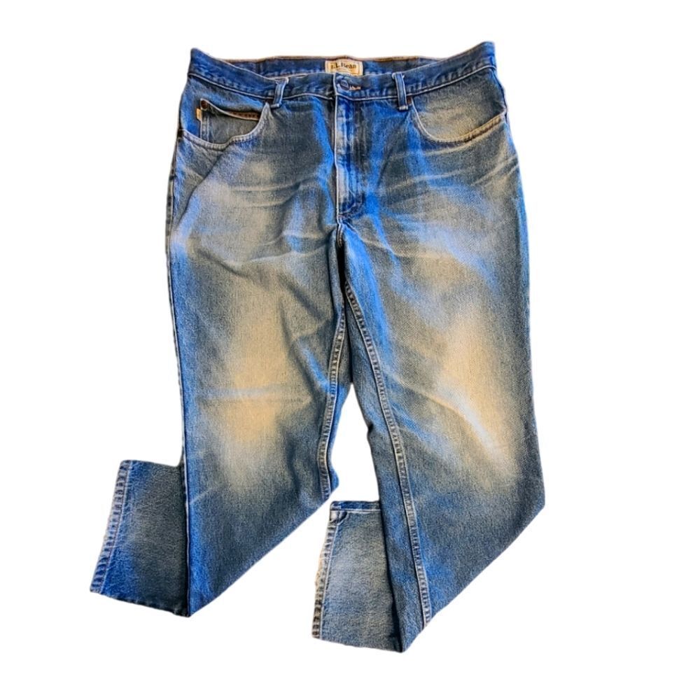 L.L. Bean jeans classic fit distressed hem, men's size 38 x 30***
